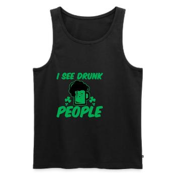 I See Drunk People 2 - Men's Premium Organic Tank Top - black - Front - AI Model Male 178 light (178cm)