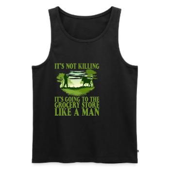 It's Going To The Grocery Store Like A Man 2 - Männer Premium Bio Tank Top - Schwarz - Vorne - AI Model Male 178 light (178cm)