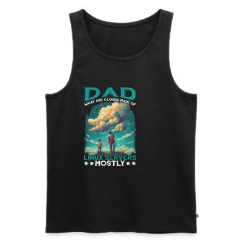 What Are Clouds Made Of, Linux Servers Mostly 11 - Männer Premium Bio Tank Top - Schwarz - Vorne - Michal (187cm)