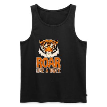 Rugir comme un tigre 4 - Débardeur bio Premium Homme - noir - Devant - Michal (187cm)