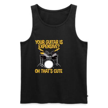 Your Guitar Is Expensive, Oh That's Cute 2 - Men's Premium Organic Tank Top - black - Front - Michal (187cm)
