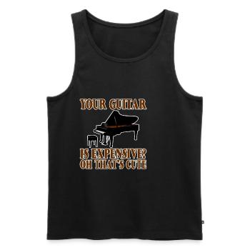 Your Guitar Is Expensive, Oh That's Cute 4 - Men's Premium Organic Tank Top - black - Front - Michal (187cm)