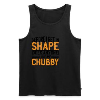 Before I Get In Shape, Does Anyone Like Me Chubby3 - Men's Premium Organic Tank Top - black - Front - Michal (187cm)