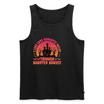 I Like Long Romantic Walks Through Haunted Houses3 - Men's Premium Organic Tank Top - black - Front - Michal (187cm)