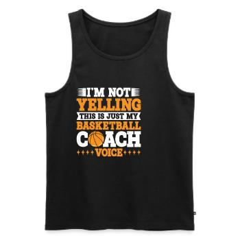 This Is Just My Basketball Coach Voice 3 - Men's Premium Organic Tank Top - black - Front - Michal (187cm)