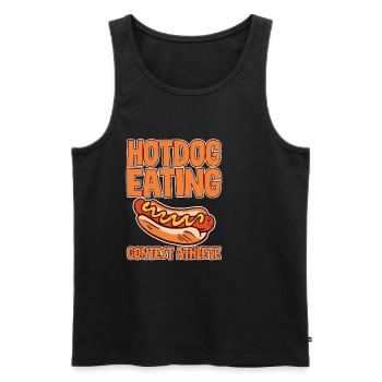 Hotdog Eating Contest Athlete 4 - Men's Premium Organic Tank Top - black - Front - AI Model Male 178 light (178cm)