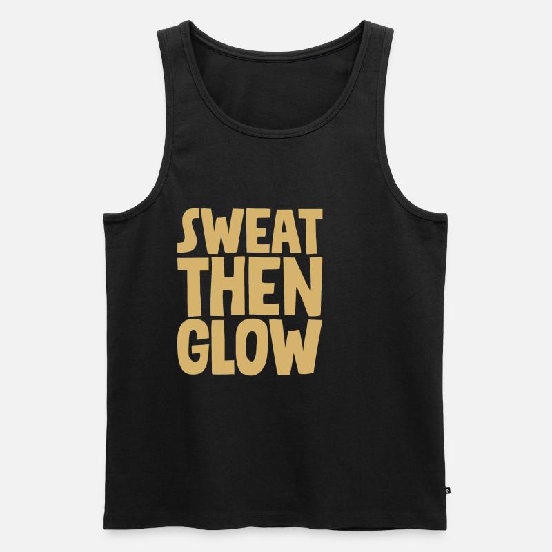 Sweat Then Glow - Männer Premium Bio Tank Top - Schwarz