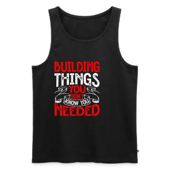 Building Things You Didn't Know You Needed - Männer Premium Bio Tank Top - Schwarz - Vorne - AI Model Male 178 light (178cm)