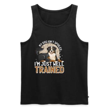 My Dog Isn't Spoiled, I'm Just Well Trained - Men's Premium Organic Tank Top - black - Front - Michal (187cm)