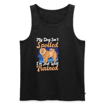 My Dog Isn't Spoiled, I'm Just Well Trained 3 - Men's Premium Organic Tank Top - black - Front - Michal (187cm)