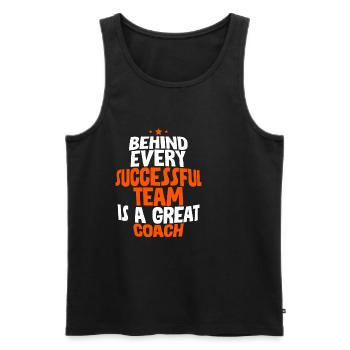 Behind Every Successful Team Is A Great Coach 2 - Men's Premium Organic Tank Top - black - Front - AI Model Male 178 light (178cm)