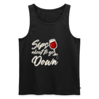 Sips sur le point de descendre 2 - Débardeur bio Premium Homme - noir - Devant - AI Model Male 178 light (178cm)