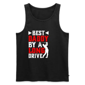 Best Daddy By A Long Drive - Männer Premium Bio Tank Top - Schwarz - Vorne - Michal (187cm)