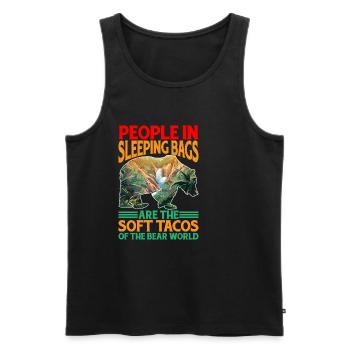 Les gens dans les sacs de couchage sont les tacos des ours 3 - Débardeur bio Premium Homme - noir - Devant - Michal (187cm)