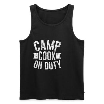 Camp Cook On Duty 3 - Men's Premium Organic Tank Top - black - Front - Michal (187cm)