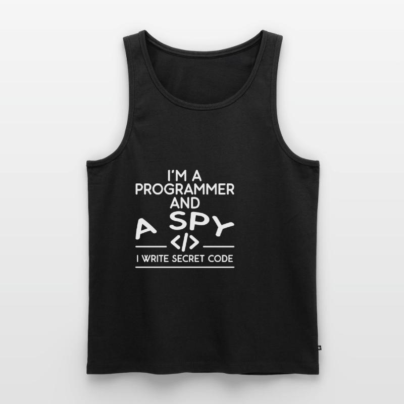 I'm A Programmer And A Spy, I Write Secret Code 4 Männer Premium Bio Tank Top
