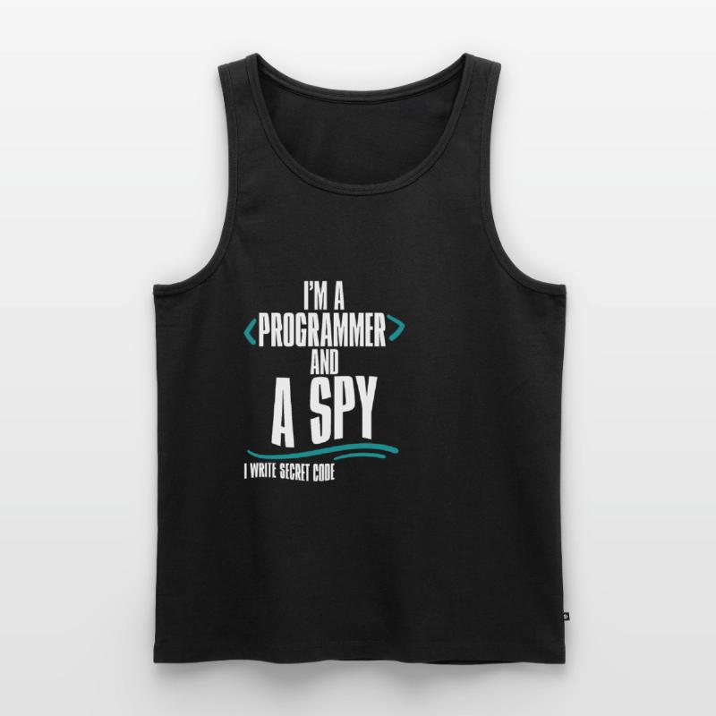I'm A Programmer And A Spy, I Write Secret Code 2 Männer Premium Bio Tank Top