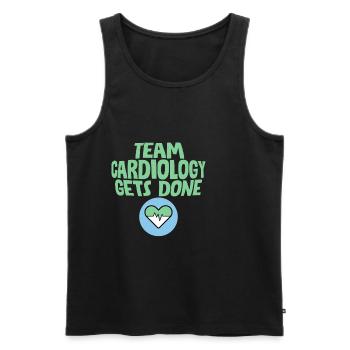 L’équipe de cardiologie se fait 4 - Débardeur bio Premium Homme - noir - Devant - Michal (187cm)