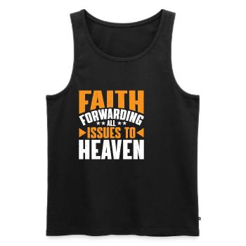 Faith Forwarding All Issues To Heaven 7 - Männer Premium Bio Tank Top - Schwarz - Vorne - AI Model Male 178 light (178cm)