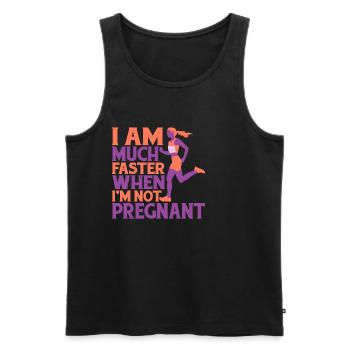 I Am Much Faster When I'm Not Pregnant 6 - Männer Premium Bio Tank Top - Schwarz - Vorne - AI Model Male 178 light (178cm)