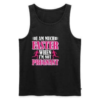 I Am Much Faster When I'm Not Pregnant 5 - Men's Premium Organic Tank Top - black - Front - Michal (187cm)