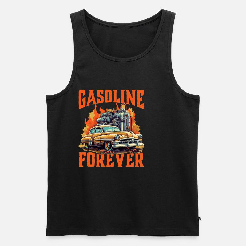 Gasoline Forever 9 - Männer Premium Bio Tank Top - Schwarz