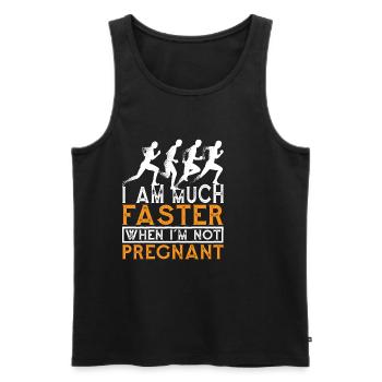 I Am Much Faster When I'm Not Pregnant 7 - Men's Premium Organic Tank Top - black - Front - Michal (187cm)