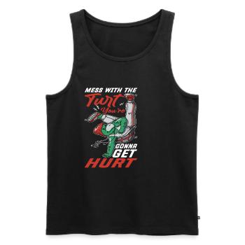 Mess With The Turt, You're going to Get Hurt 5 - Men's Premium Organic Tank Top - black - Front - Michal (187cm)