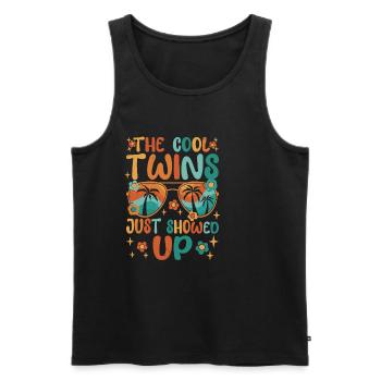 The Cool Twins Just Showed Up 32 - Men's Premium Organic Tank Top - black - Front - Michal (187cm)