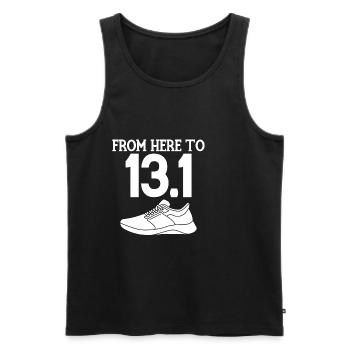 From Here To 13.1 4 - Männer Premium Bio Tank Top - Schwarz - Vorne - AI Model Male 178 light (178cm)