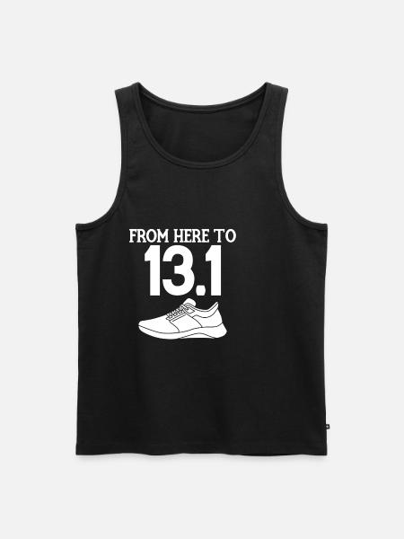 From Here To 13.1 4 - Men's Premium Organic Tank Top - black
