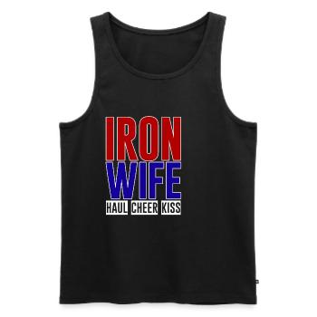 Ironwife, Haul Cheer Kiss 2 - Men's Premium Organic Tank Top - black - Front - AI Model Male 178 light (178cm)