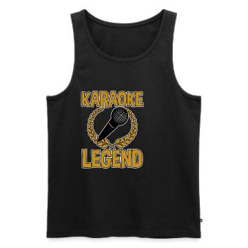 Légende du karaoké 2 - Débardeur bio Premium Homme - noir - Devant - Michal (187cm)