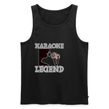 Légende du karaoké 4 - Débardeur bio Premium Homme - noir - Devant - Michal (187cm)