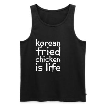 Korean Fried Chicken Is Life - Men's Premium Organic Tank Top - black - Front - Michal (187cm)