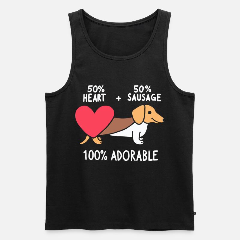 Dackel Liebe - Männer Premium Bio Tank Top - Schwarz