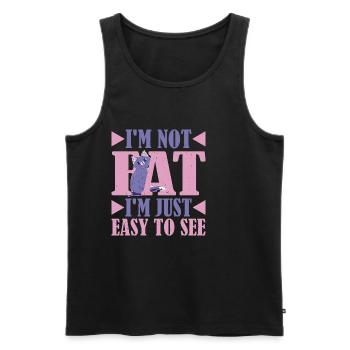 I'm Not Fat, I'm Just Easy To See 17 - Men's Premium Organic Tank Top - black - Front - Michal (187cm)
