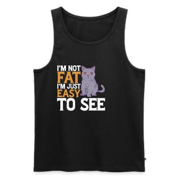 I'm Not Fat, I'm Just Easy To See 18 - Men's Premium Organic Tank Top - black - Front - Michal (187cm)