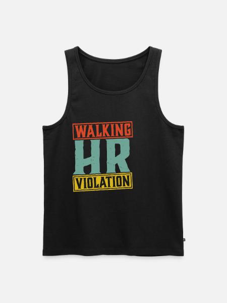 Walking Hr Violation 5 - Men's Premium Organic Tank Top - black