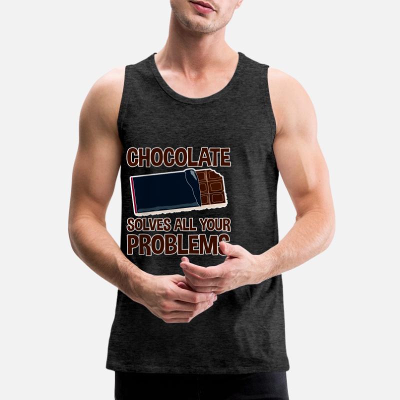 Chocolate Solves All Your Problems Men's Premium Organic Tank Top