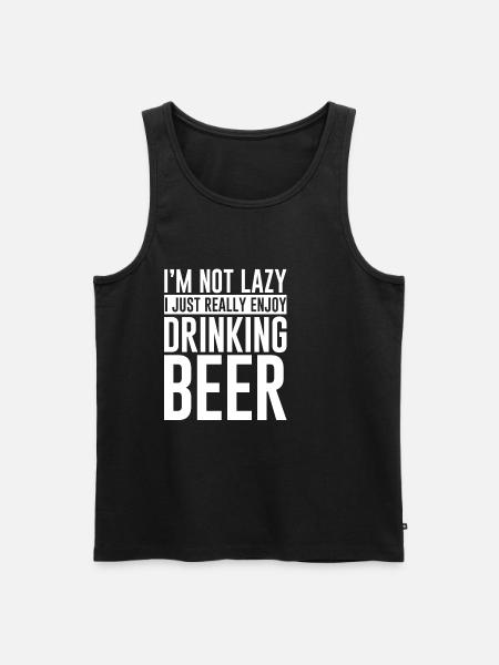 I Really Enjoy Drinking Beer - Men's Premium Organic Tank Top - black