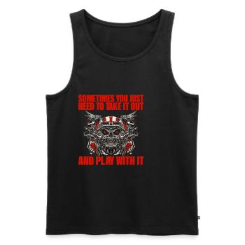 You Just Need To Take It Out And Play With It 2 - Men's Premium Organic Tank Top - black - Front - AI Model Male 178 light (178cm)