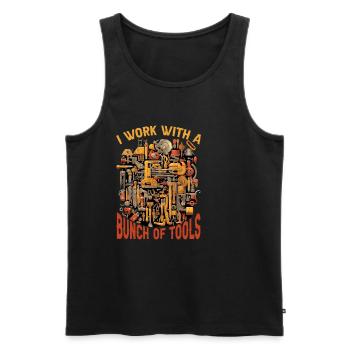 I Work With A Bunch Of Tools 26 - Männer Premium Bio Tank Top - Schwarz - Vorne - AI Model Male 178 light (178cm)