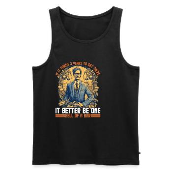 If It Takes 3 Years To Get There 19 - Men's Premium Organic Tank Top - black - Front - Michal (187cm)