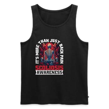 It's More Than Just Back Pain 12 - Men's Premium Organic Tank Top - black - Front - Michal (187cm)