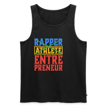 Rapper Athlete Entrepreneur 40 - Men's Premium Organic Tank Top - black - Front - AI Model Male 178 light (178cm)