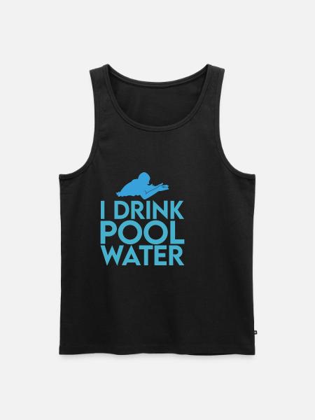 I Drink Pool Water 4 - Men's Premium Organic Tank Top - black