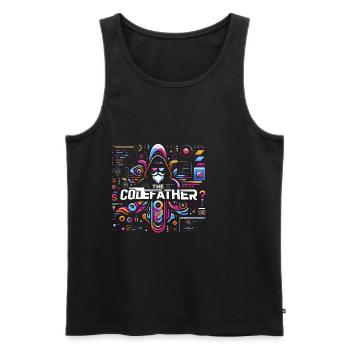 The Codefather 6 - Männer Premium Bio Tank Top - Schwarz - Vorne - AI Model Male 178 light (178cm)