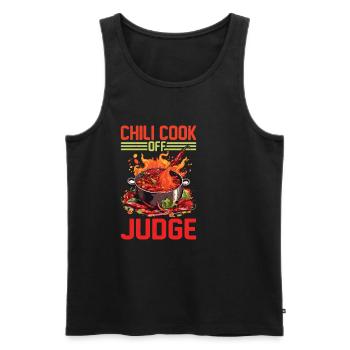 Chili Cook Off Judge 33 - Men's Premium Organic Tank Top - black - Front - Michal (187cm)