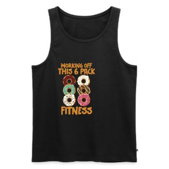 Working Off This 6 Pack Fitness 2 - Men's Premium Organic Tank Top - black - Front - AI Model Male 178 light (178cm)